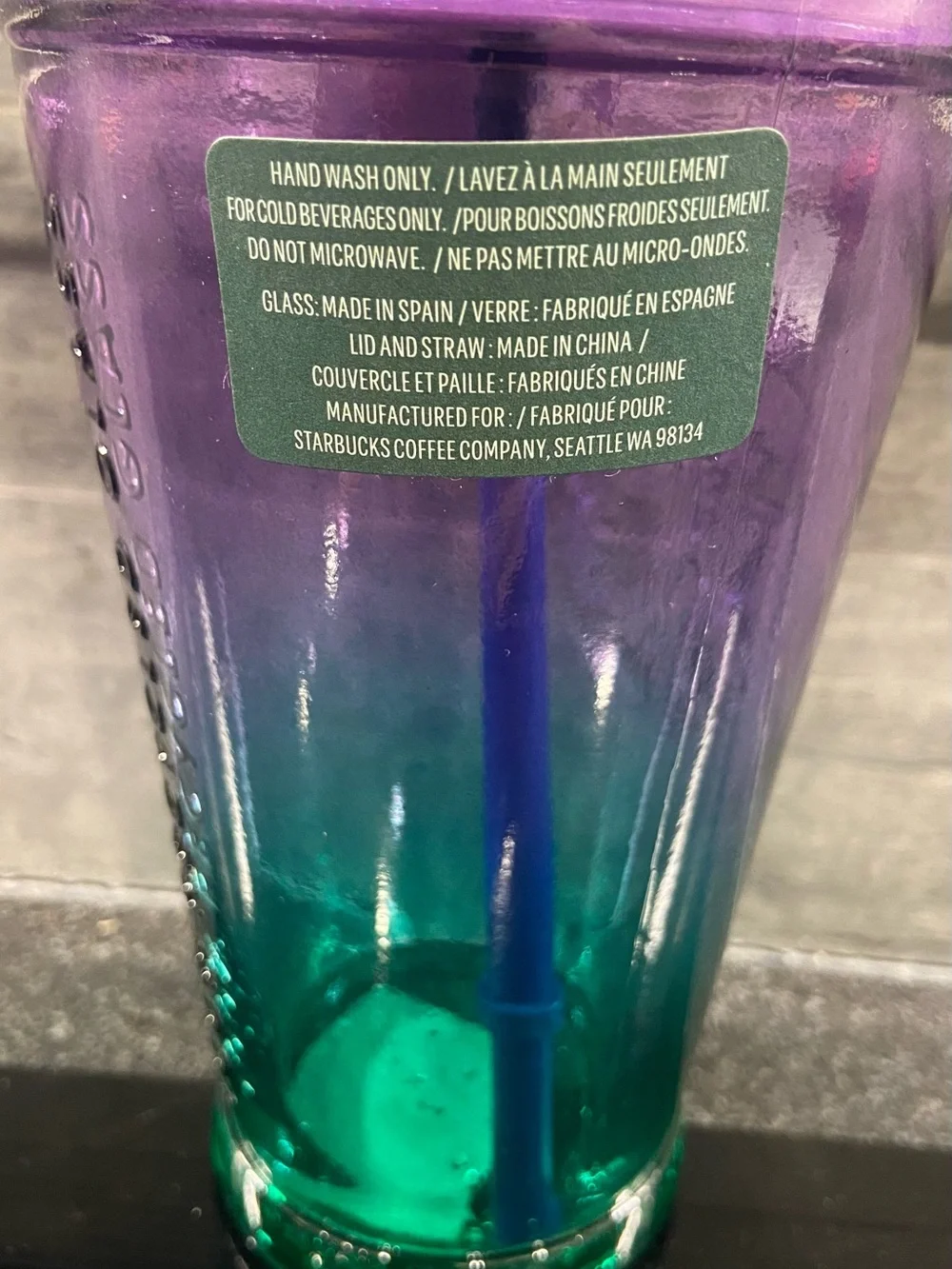 Starbucks 2020 Ombré Glass Tumbler